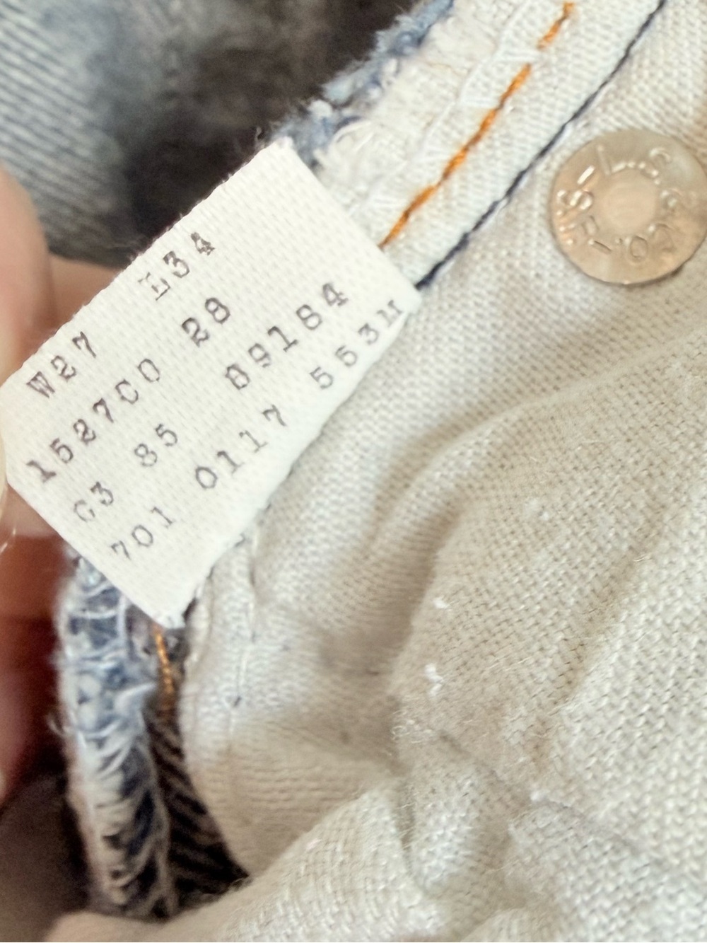 Vintage 1985 Made in USA Levi’s 701 Student Fit Student 501s Dark Wash - Picture 9 of 12